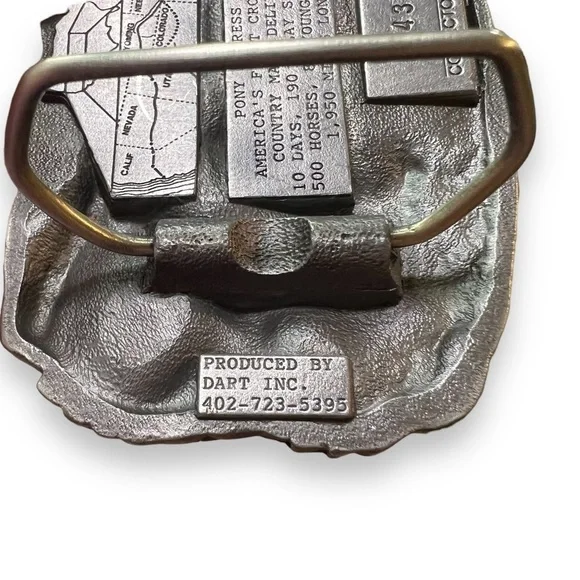 Vintage Dart Pony Express Collector’s Edition Pewter Belt Buckle - Picture 10 of 12